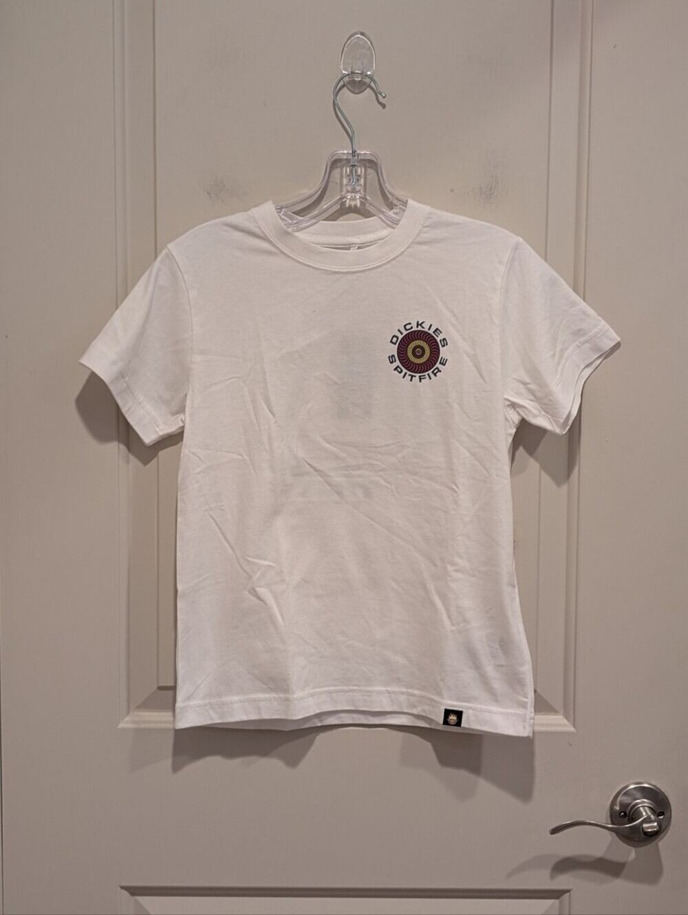 Dickies x Spitfire White Short Sleeve Tee Multicolor Logo Medium (10Y - 12Y)